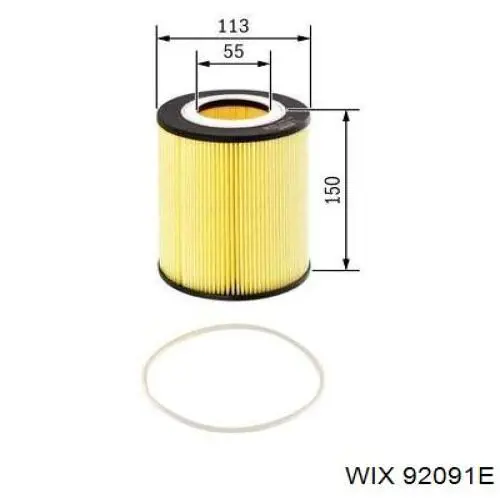 Масляний фільтр двигуна WIX 92091E ціна, від 10.57 USD