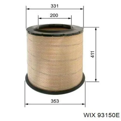 Купити 93150E WIX Автомобільний фільтр повітря