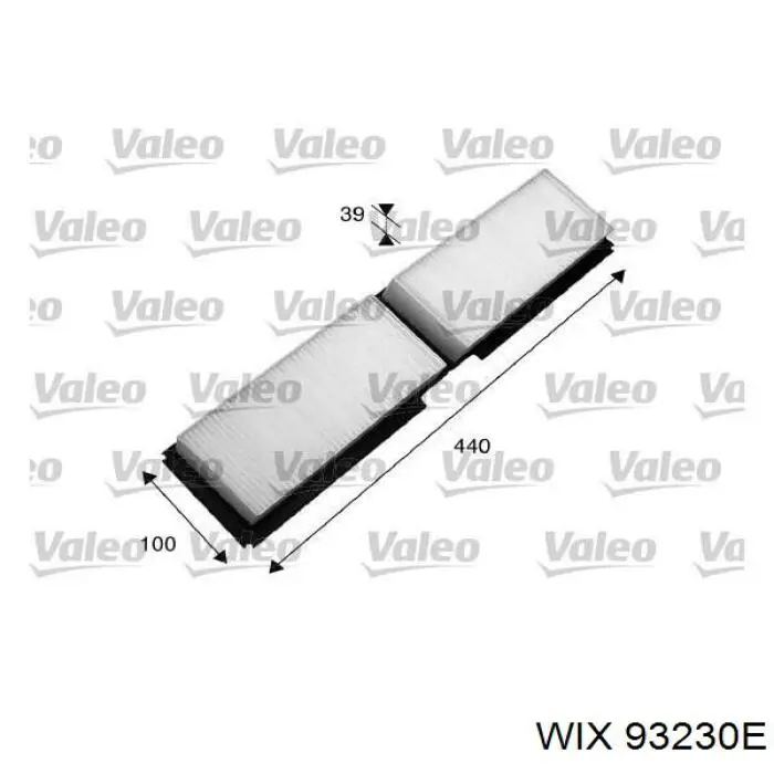 Купити 93230E WIX Фільтр салону вугільний
