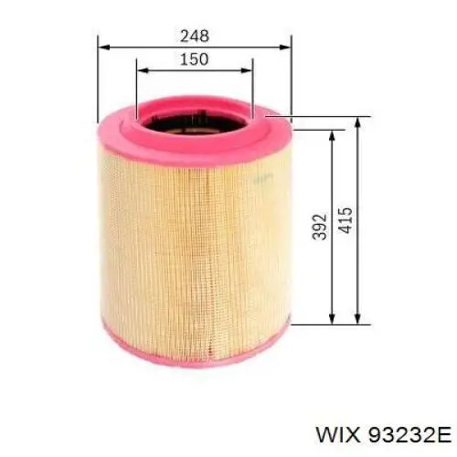 93232E WIX Повітряний фільтр двигуна