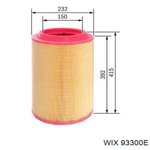 93300E WIX Повітряний фільтр двигуна