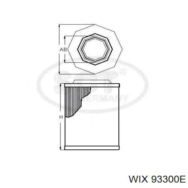 Елемент повітряного фільтра WIX 93300E ціна, від 38.12 USD