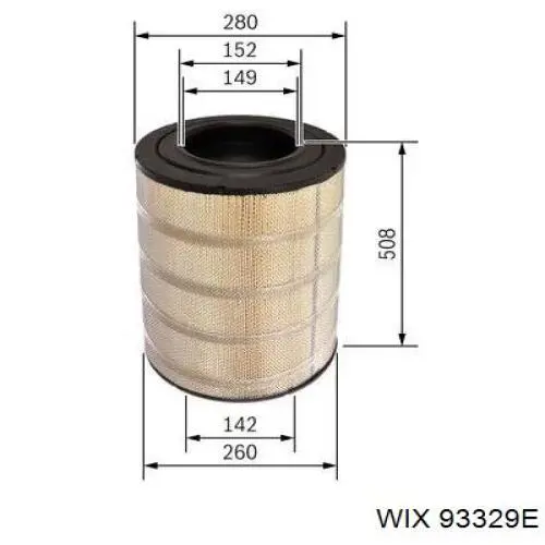 Купити 93329E WIX Автомобільний фільтр повітря