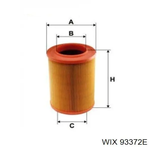 Купити 93372E WIX Автомобільний фільтр повітря