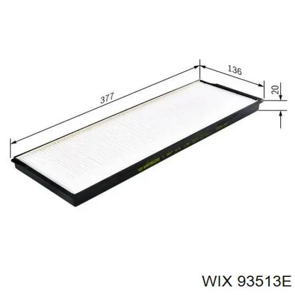 Фільтр повітряний обігрівача WIX 93513E ціна, від 7.60 USD