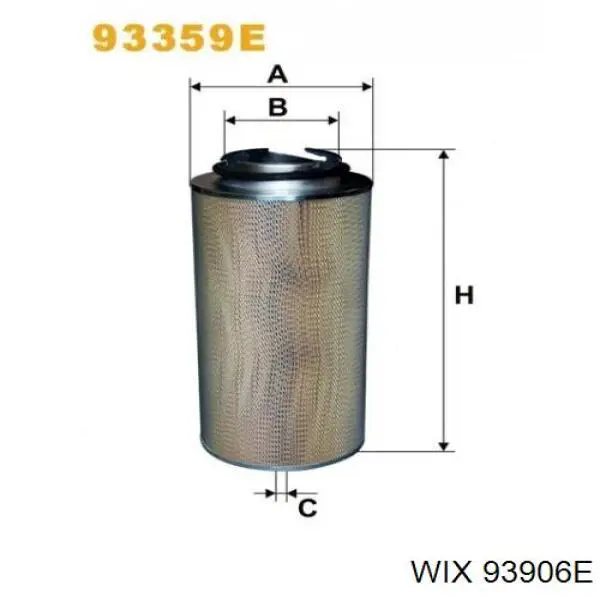 Купити 93906E WIX Автомобільний фільтр повітря