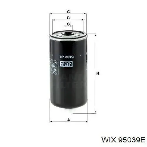Купити 95039E WIX Фільтр-відстійник палива грубої очистки