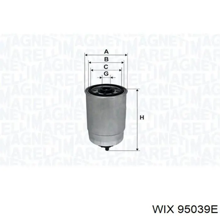Фільтр тонкого очищення палива WIX 95039E ціна, від 16.26 USD