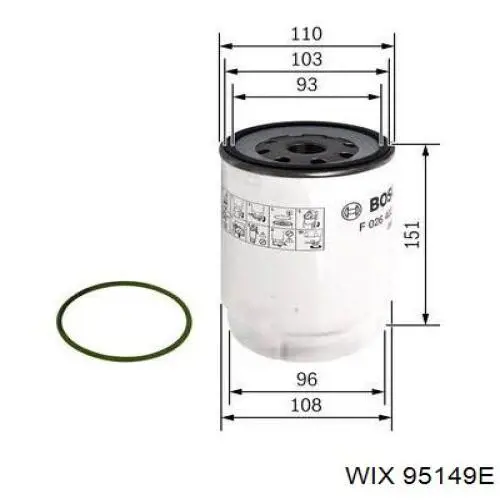 Фільтр тонкого очищення палива WIX 95149E ціна, від 18.95 USD