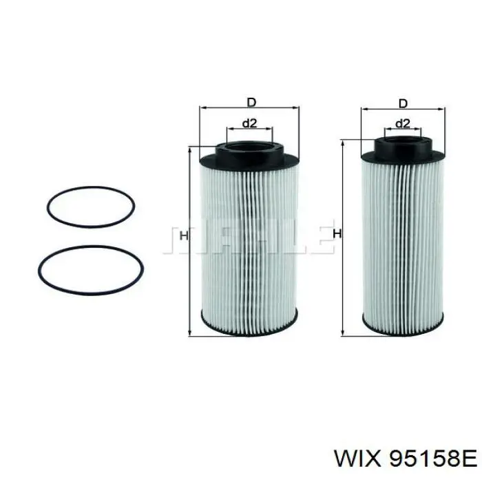 Фільтр тонкого очищення палива WIX 95158E ціна, від 40.05 USD