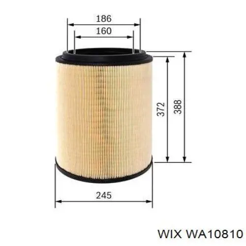 Елемент повітряного фільтра WIX WA10810 ціна, від 42.75 USD