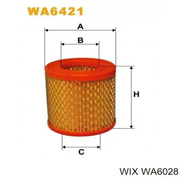 WA6028 WIX фільтр повітряний