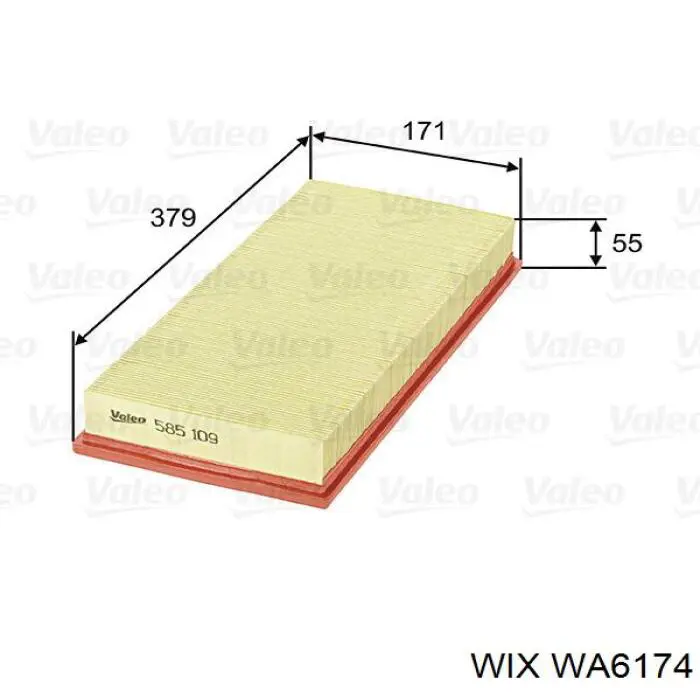 Фільтр повітряний WA6174 WIX