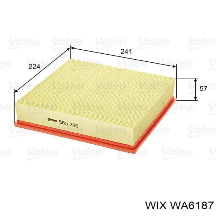 WA6187 WIX фільтр повітряний