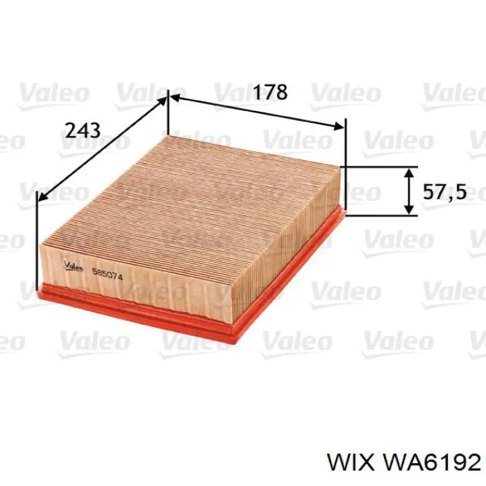 Елемент повітряного фільтра WIX WA6192 ціна, від 6.59 USD