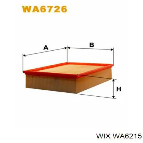 WA6215 WIX фільтр повітряний