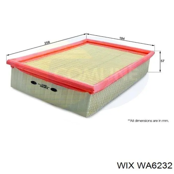 Елемент повітряного фільтра WIX WA6232 ціна, від 4.87 USD