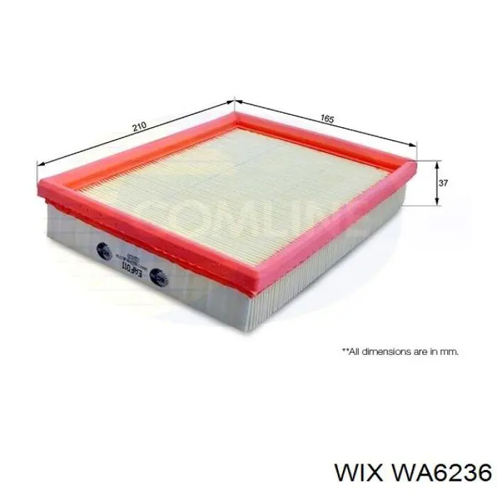 Купити WA6236 WIX Автомобільний фільтр повітря