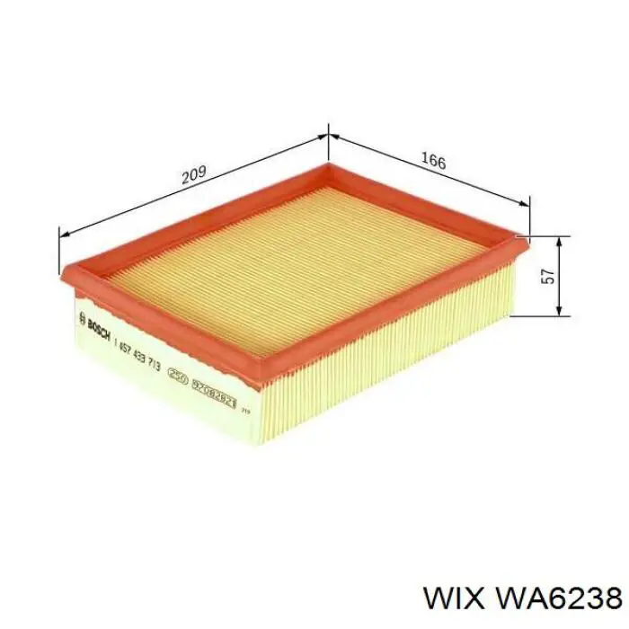 WA6238 WIX фільтр повітряний