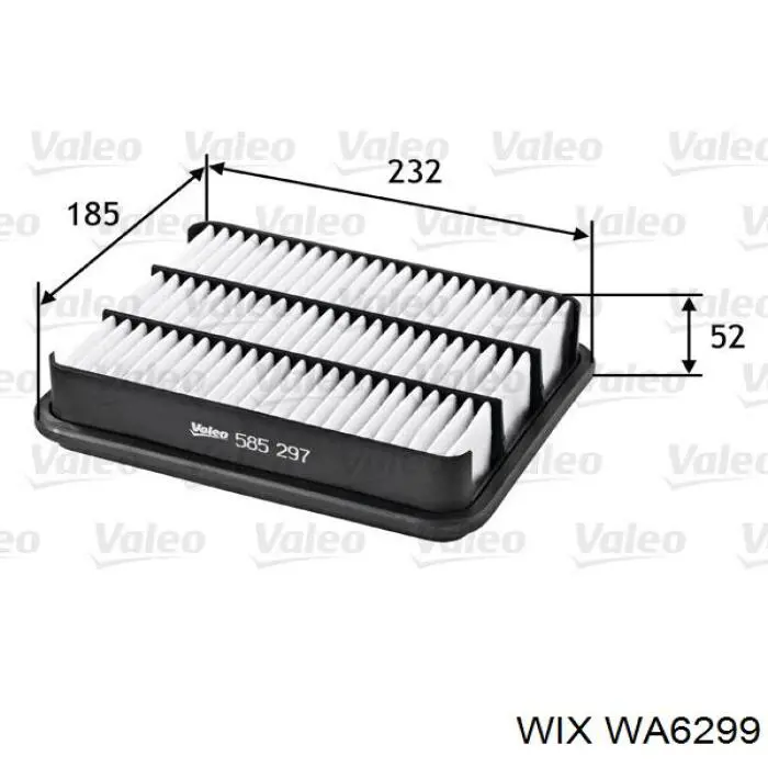 Елемент повітряного фільтра WIX WA6299 ціна, від 6.40 USD
