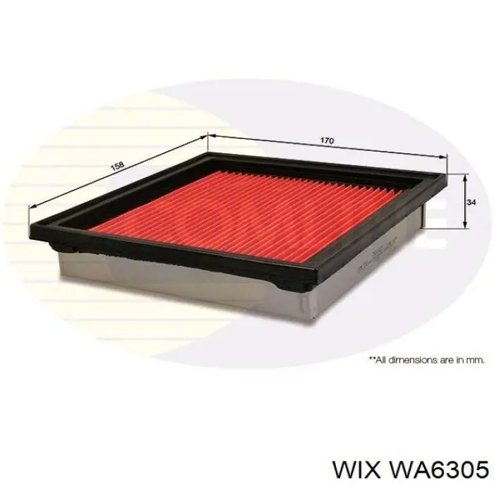 Елемент повітряного фільтра WIX WA6305 ціна, від 3.86 USD