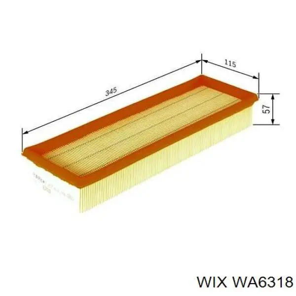 Елемент повітряного фільтра WIX WA6318 ціна, від 5.64 USD