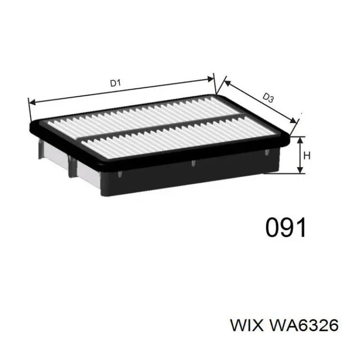 WA6326 WIX фільтр повітряний