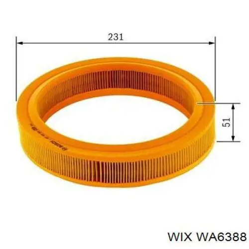 Купити WA6388 WIX Автомобільний фільтр повітря