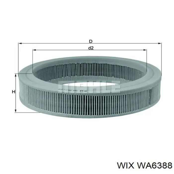 Елемент повітряного фільтра WIX WA6388 ціна, від 3.98 USD