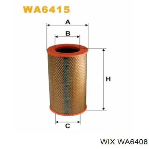 WA6408 WIX фільтр повітряний