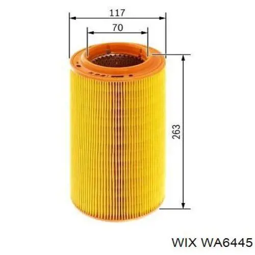 Купити WA6445 WIX Автомобільний фільтр повітря