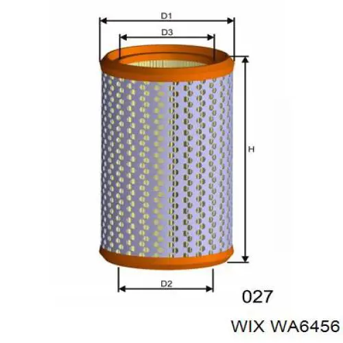 WA6456 WIX фільтр повітряний