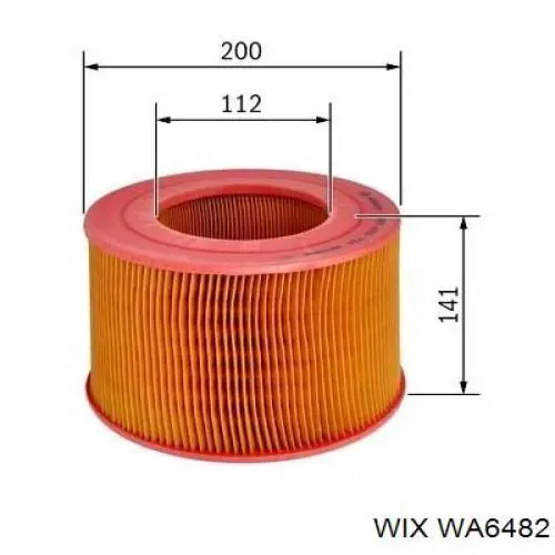 Фільтр повітряний WA6482 WIX