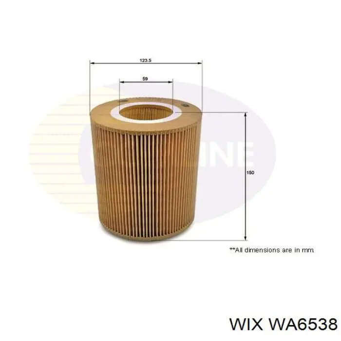 WA6538 WIX фільтр повітряний