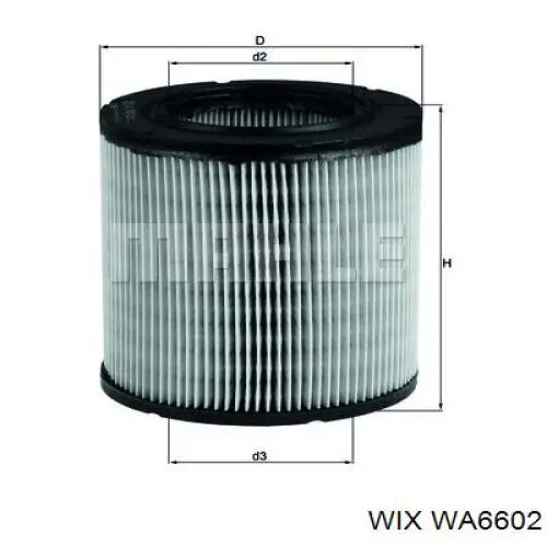 WA6602 WIX Повітряний фільтр двигуна