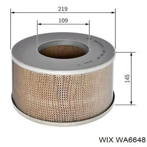 WA6648 WIX фільтр повітряний