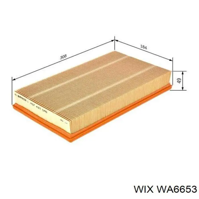 Елемент повітряного фільтра WIX WA6653 ціна, від 29.70 USD