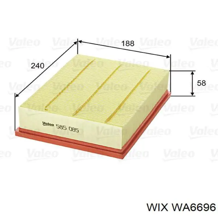 Купити WA6696 WIX Автомобільний фільтр повітря