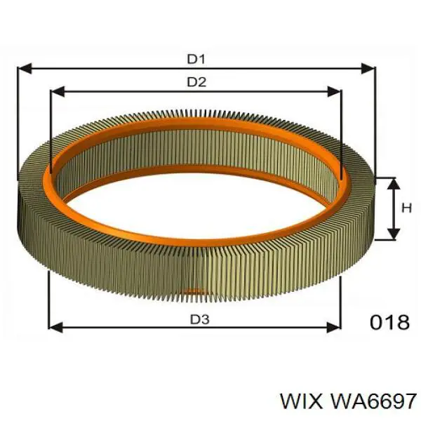 WA6697 WIX фільтр повітряний