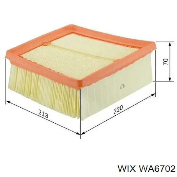WA6702 WIX фільтр повітряний