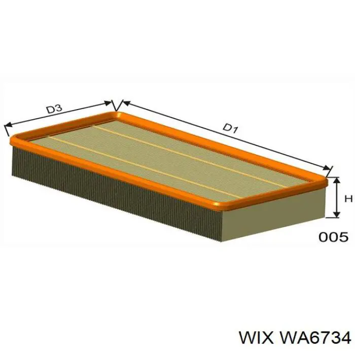 Купити WA6734 WIX Автомобільний фільтр повітря