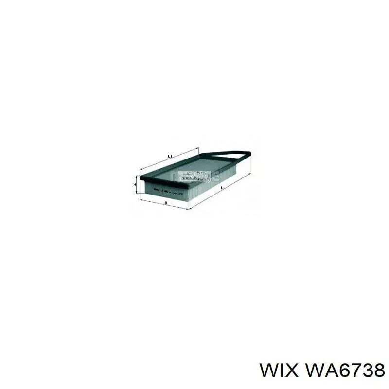 WA6738 WIX фільтр повітряний