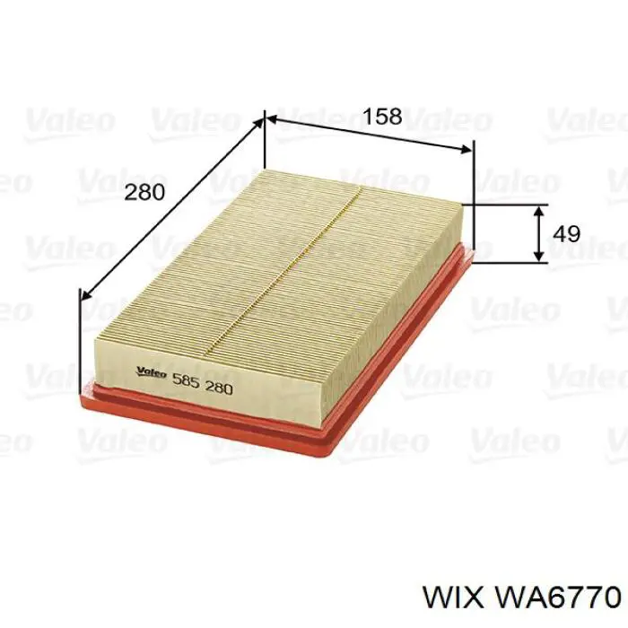Купити WA6770 WIX Автомобільний фільтр повітря