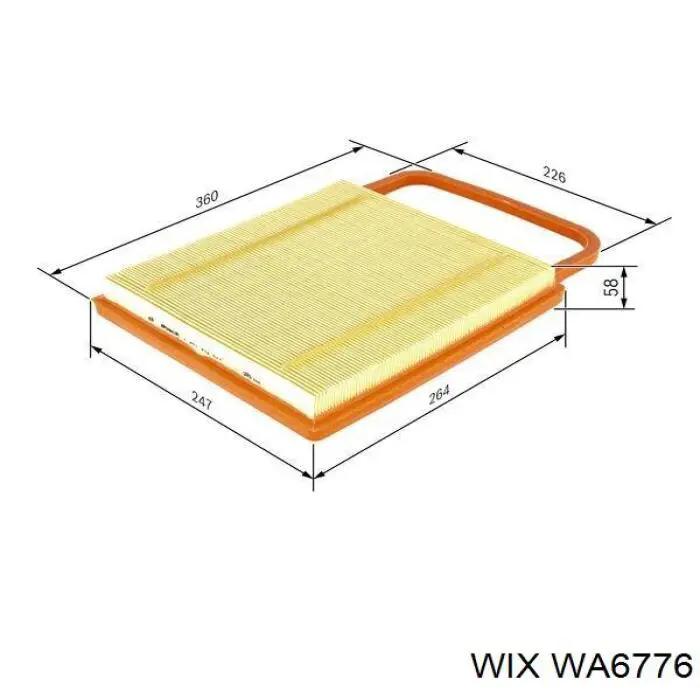 Повітряний фільтр WA6776 WIX