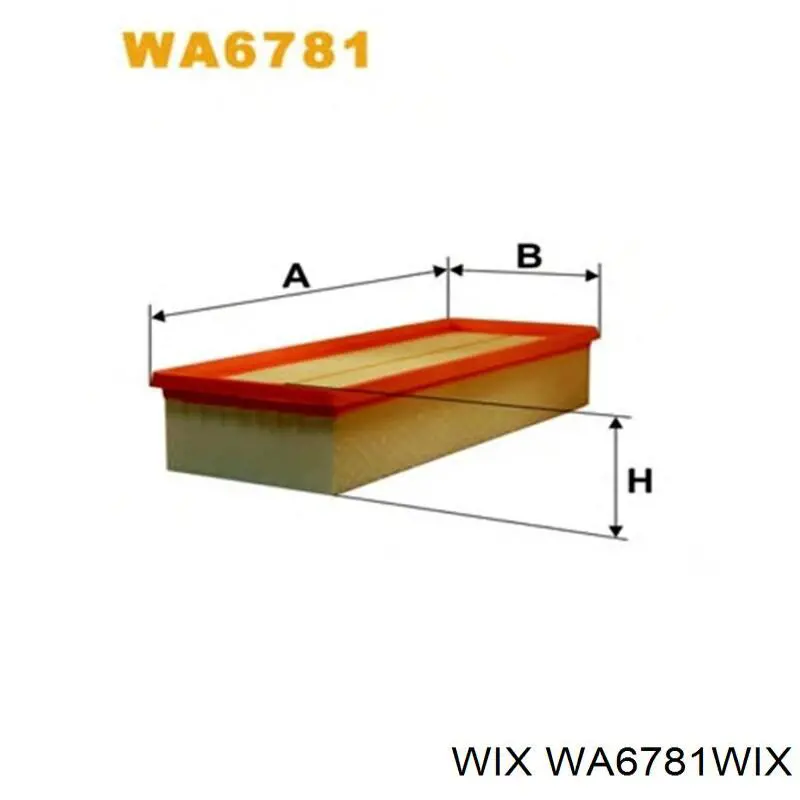 Елемент повітряного фільтра WIX WA6781WIX ціна, від 36.06 USD