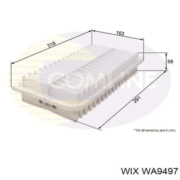 Фільтр повітряний WIX WA9497