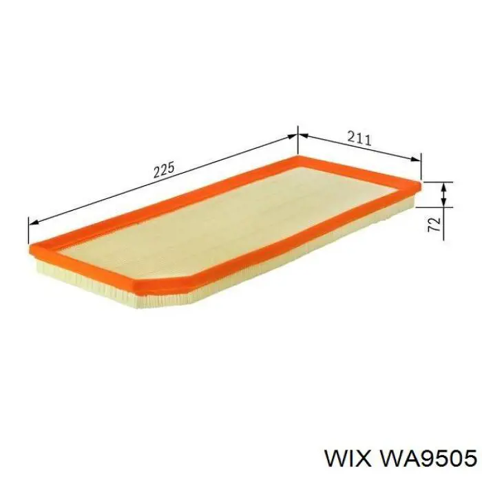 WA9505 WIX фільтр повітряний