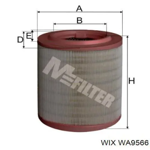 WA9566 WIX фільтр повітряний