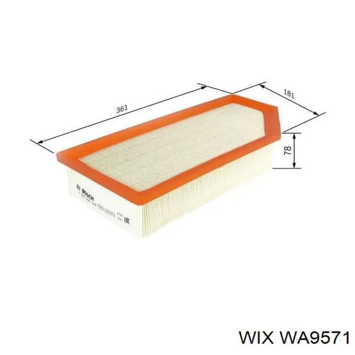 Купити WA9571 WIX Автомобільний фільтр повітря