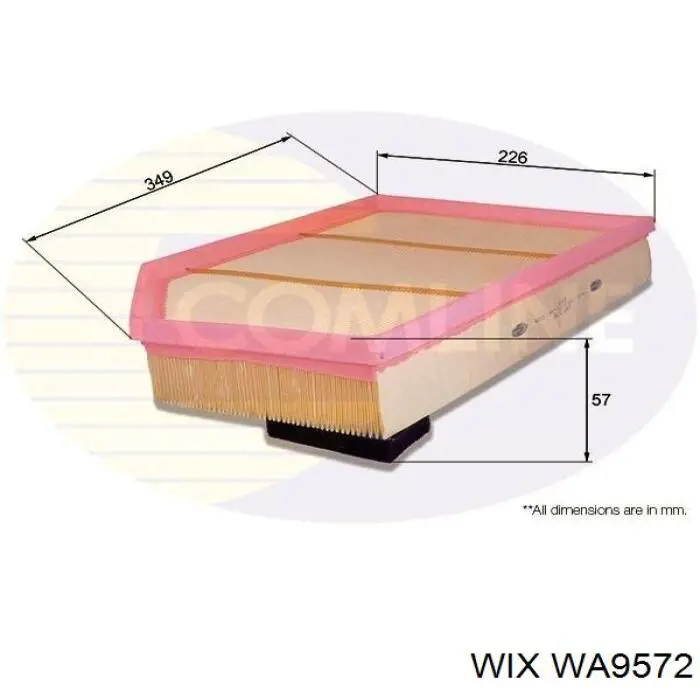 Повітряний фільтр WA9572 WIX